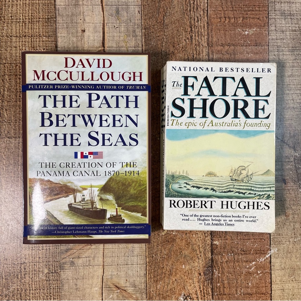 David McCullough The Path Between The Seas The Fatal Shore Robert Hughes Bundle